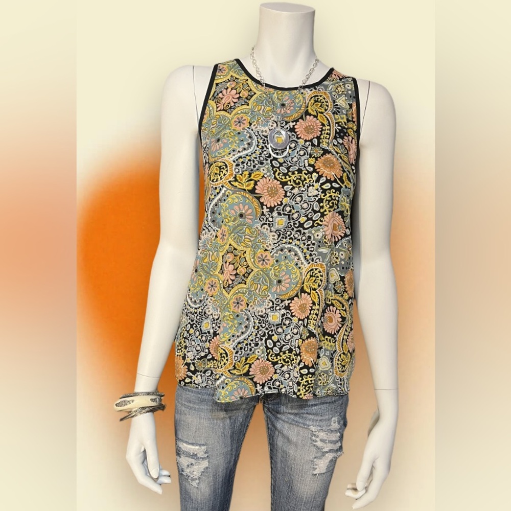 Floral Sleeveless Top - Multicolor